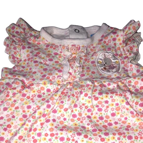 Baby Girls Rompers 2 Pc Set Carters & Bon Bébé 0-3 Mo Floral Leopard Cotton - Picture 12 of 13